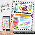 customizable bingo night fundraiser flyer